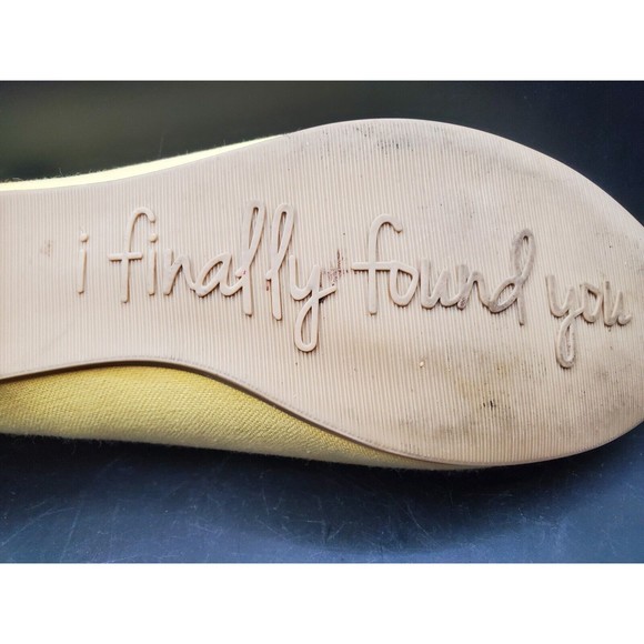 Loly in the Sky Size 7.5 Hello Sunshine Yellow Spring Summer Flats Pre-owned - Picture 12 of 12